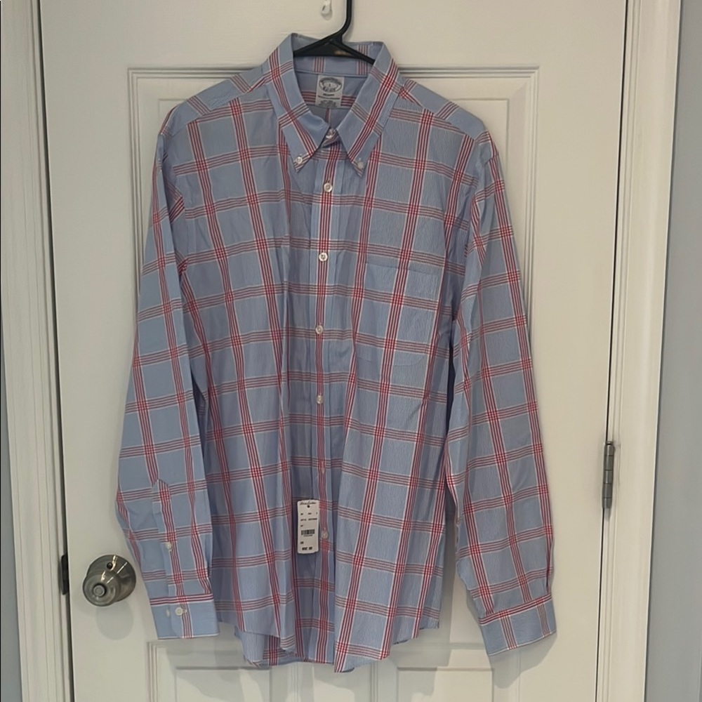 Brooks Brothers Blue and Red Plaid Shirt